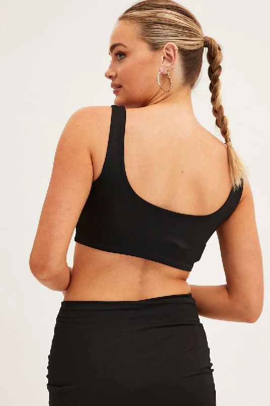 Black Bralette Double Layer