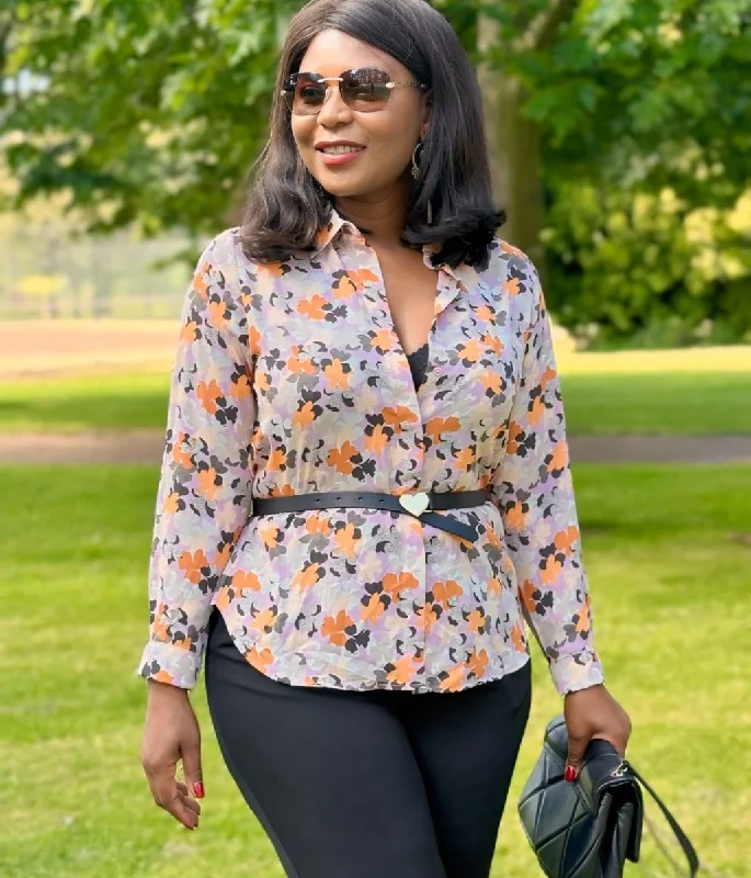 Lilac Vintage Print Shirt