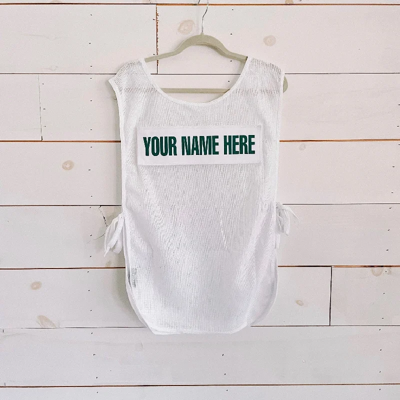 Adult White Caddie Bib