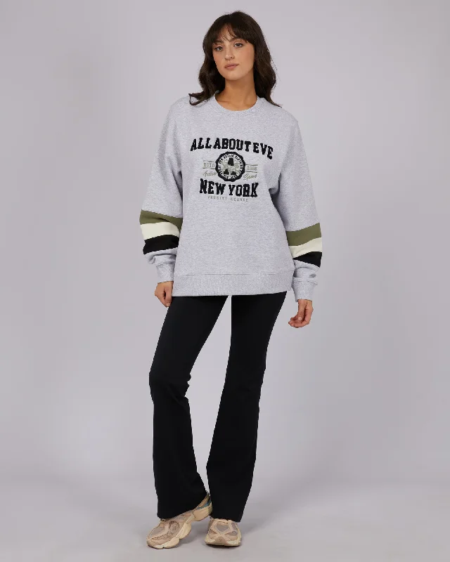 All About Eve Ski Run Oversized Crew Grey Marle