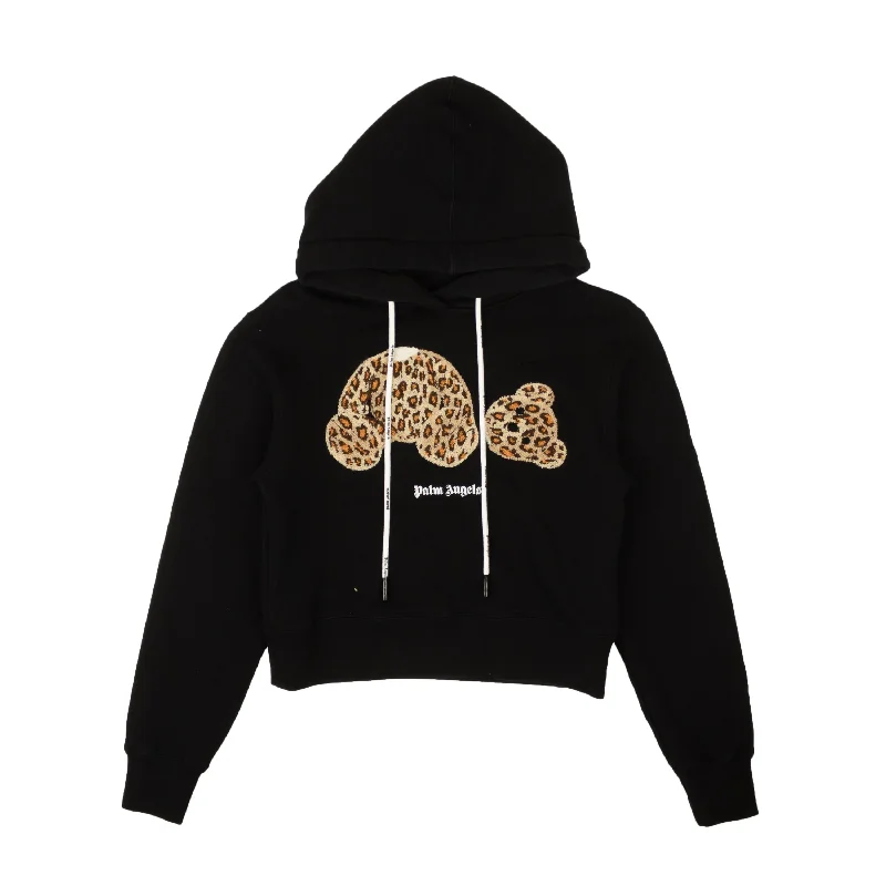 Black Leopard Bear Fitted Hoodie