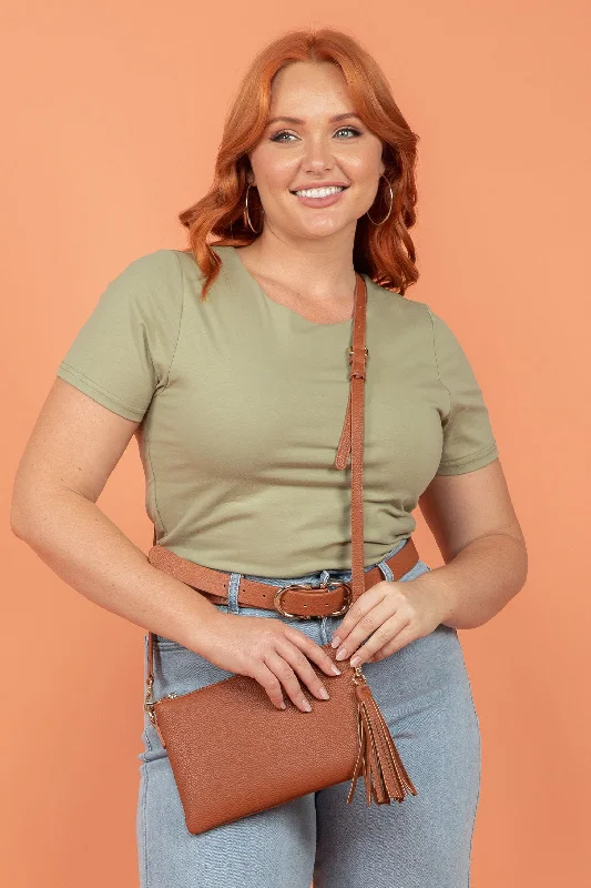 Final Sale Sass Chloe Basic Tee Sage Green