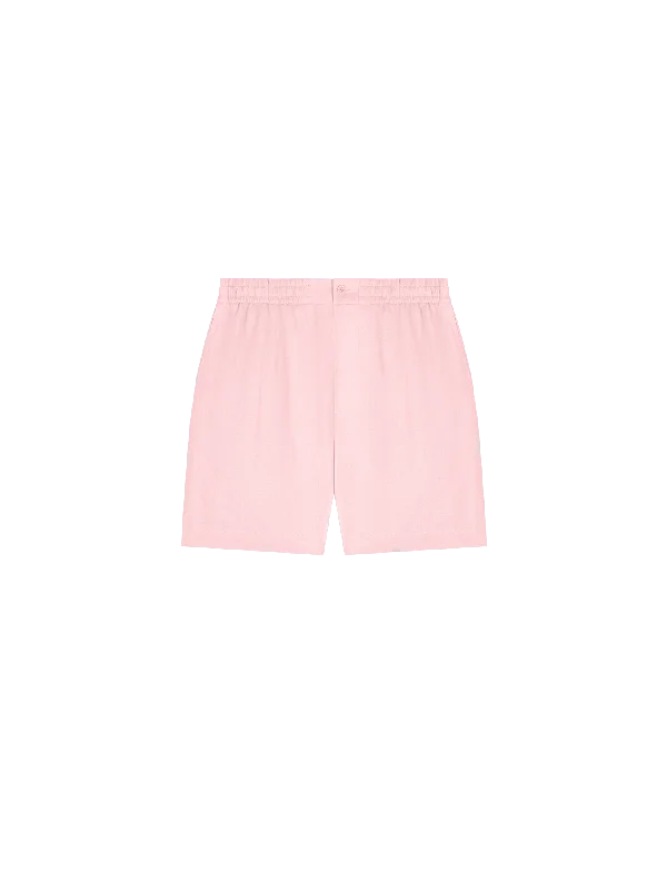 DNA Aloe Linen Mid Length Shorts—magnolia pink