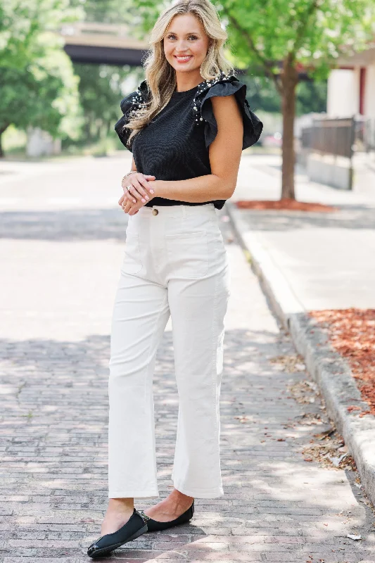 Everyday Dreaming Black Embellished Blouse