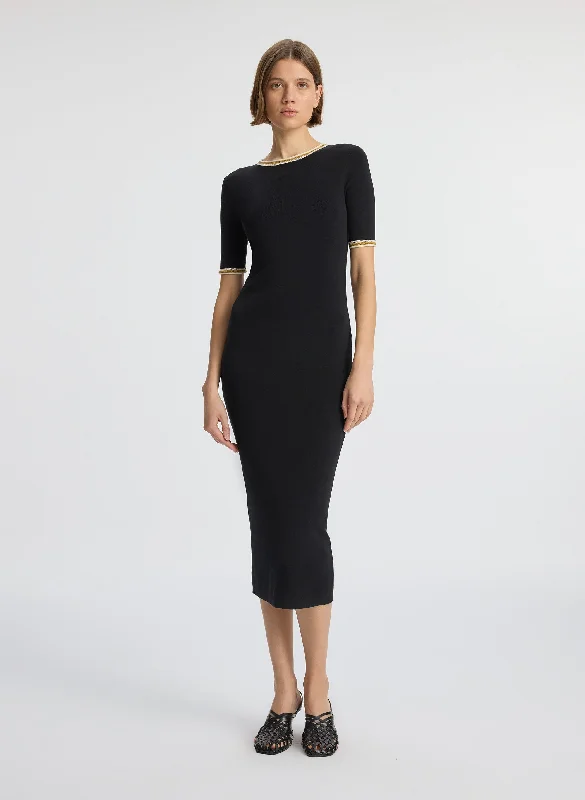 Nelly Contrast Trim Knit Dress