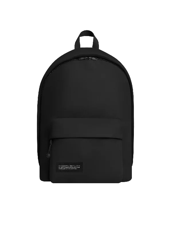 Nylon Padded Backpack—black