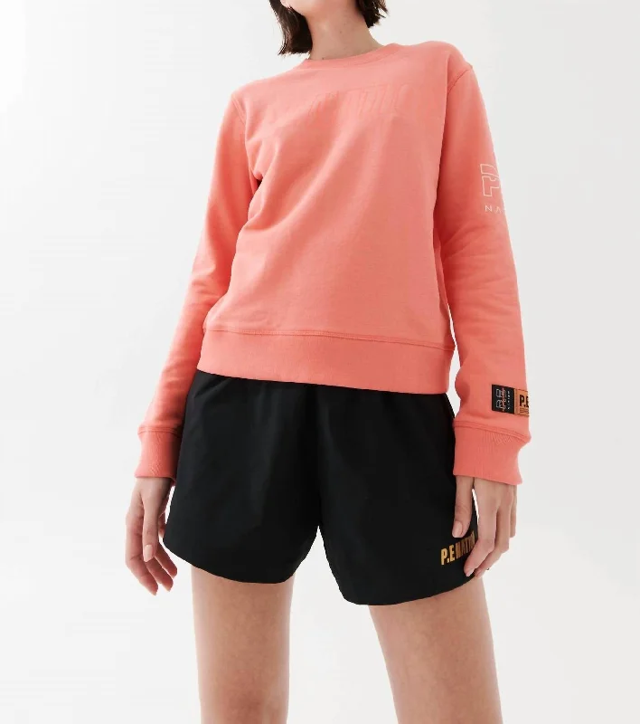 Outrun Crewneck Sweatshirt In Persimmon