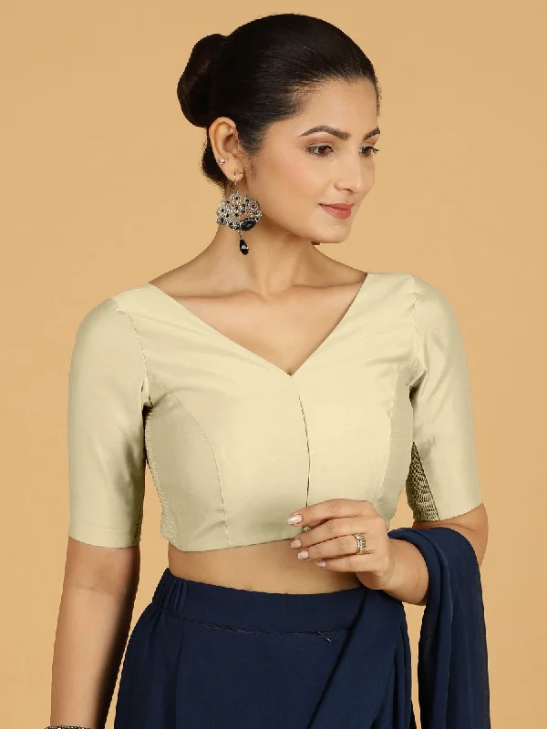 Vedika x Rozaana |  Saree Blouse in Ivory