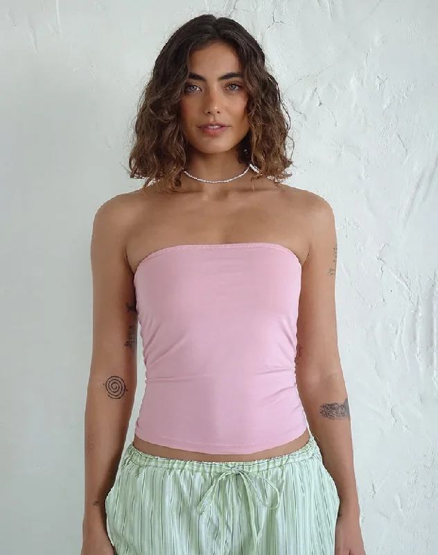 Shaelo Bandeau Top in Pink Lady