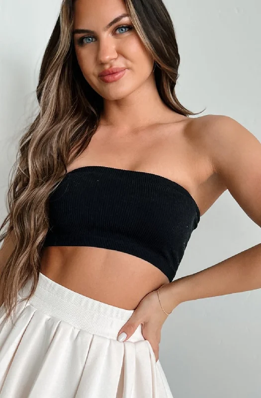 Simplifying Life Ribbed Bandeau (Black)