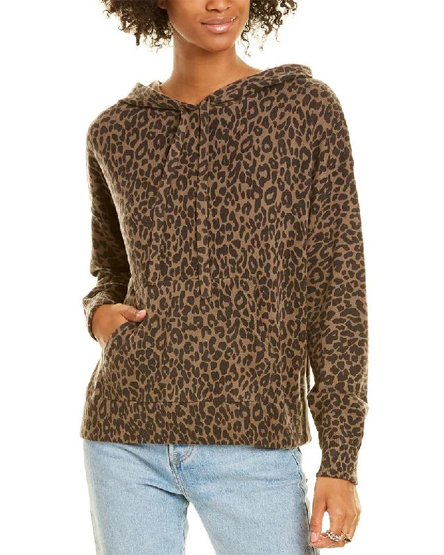 Skull Cashmere Leopard Cashmere-Blend Hoodie