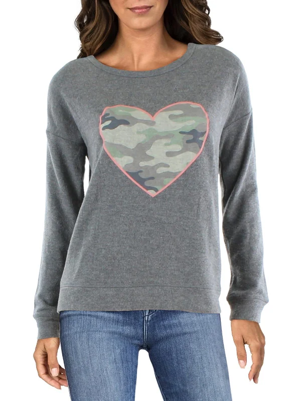 Womens Camo Heart Comfy Sweatshirt