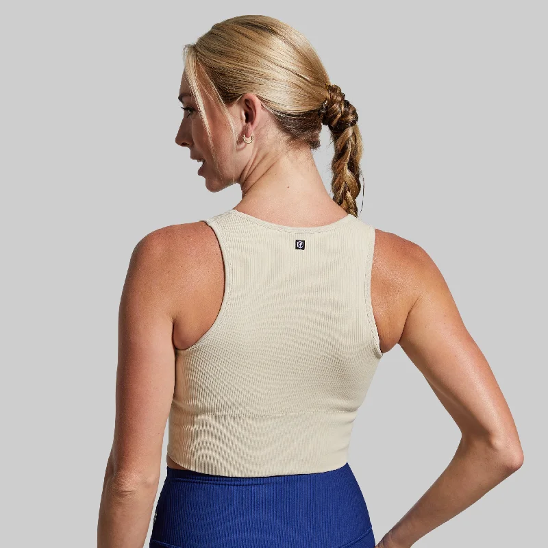 Good to Go Seamless Crop Tank (Oatmeal)