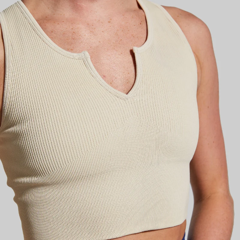 Good to Go Seamless Crop Tank (Oatmeal)