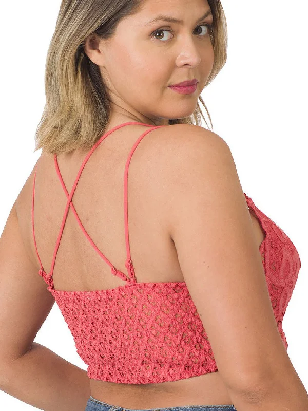 Nemesis Plus Size Scalloped Bralette in Desert Rose