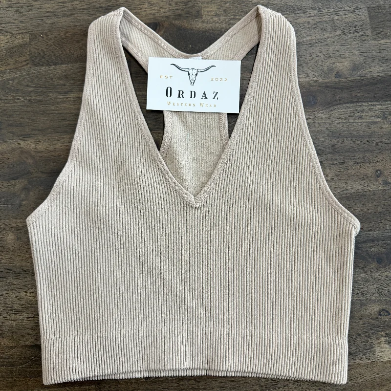 Ribbed Racerback Tank Top