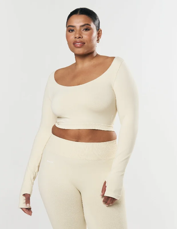 Seamless Scoop Long Sleeve - Butter