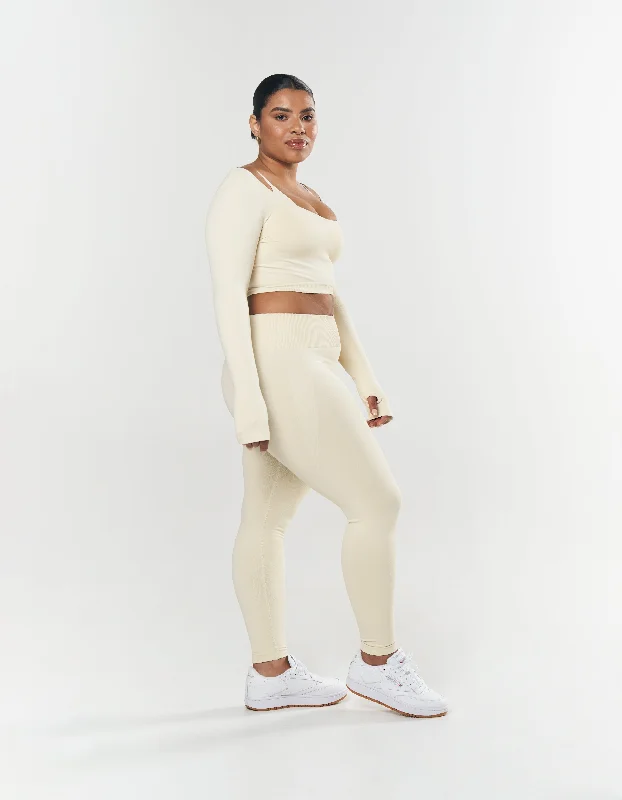 Seamless Scoop Long Sleeve - Butter