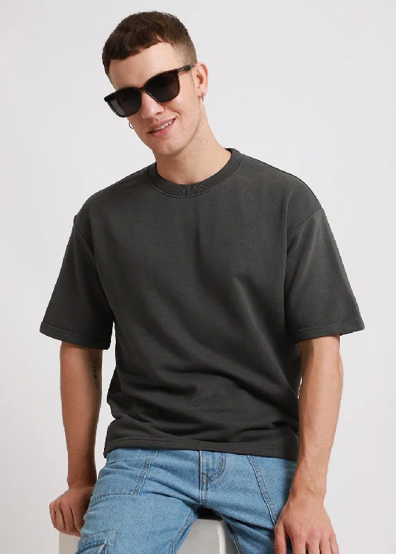 Shadow Gray Oversized Basic T-shirt