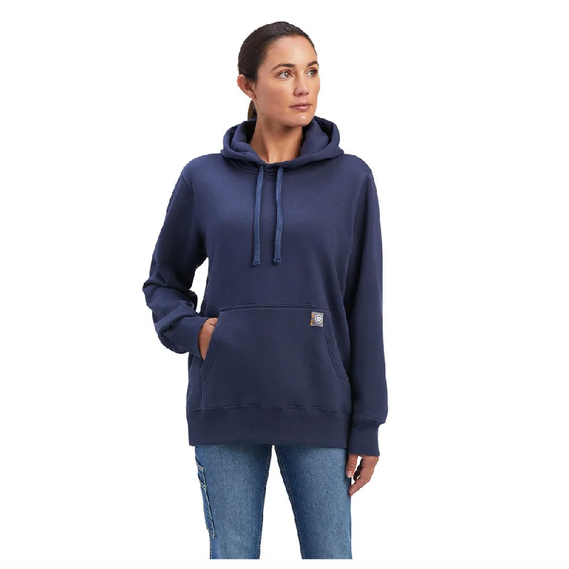 10041466 Ariat Women's Rebar Aztec Flag Graphic Hoodie - Mood Indigo