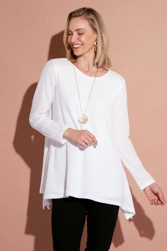 Aspen Swing Waffle Tunic - Ivory