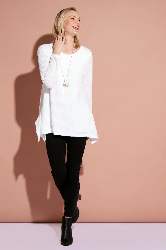 Aspen Swing Waffle Tunic - Ivory