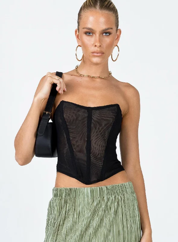 Azriel Strapless Bustier Black