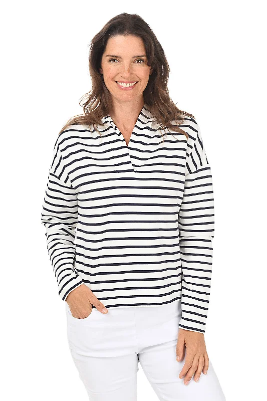 Striped Dolman Sleeve Hoodie