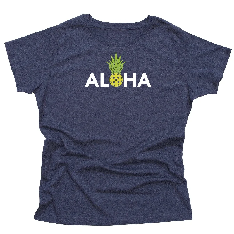 Aloha Pickleball Ladies T-Shirt - Vintage Casual Cotton Blend