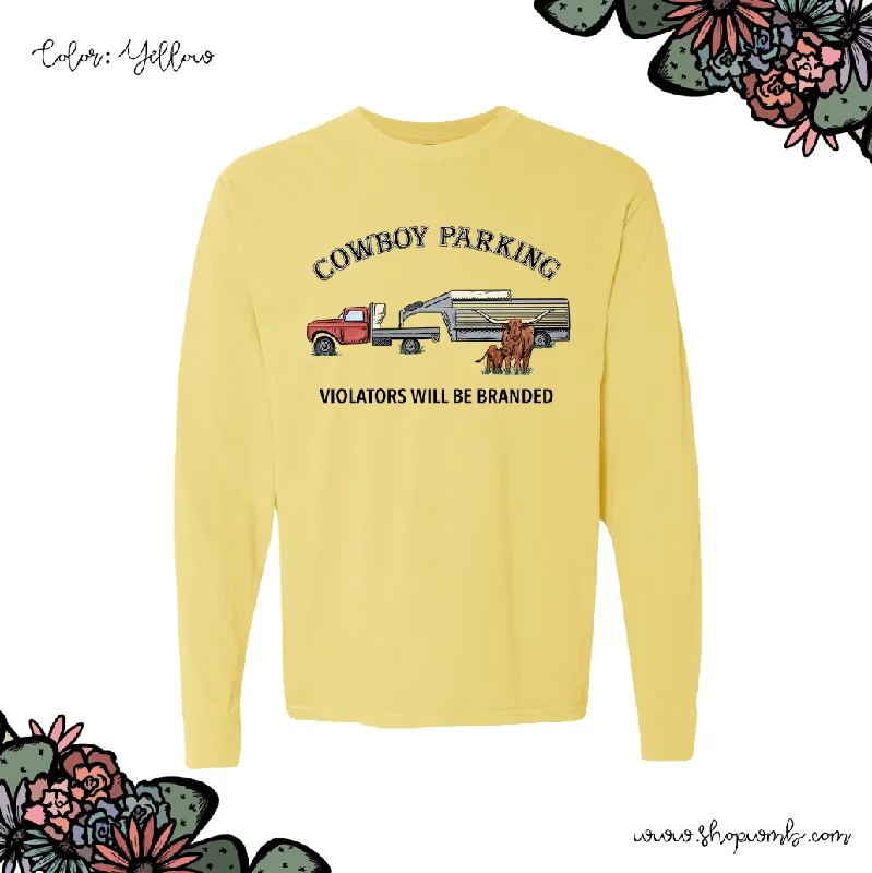 Cowboy Parking LONG SLEEVE T-Shirt (S-3XL) - Multiple Colors!