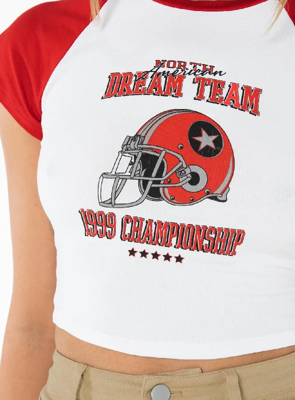 Dream Team Graphic Tee White / Red