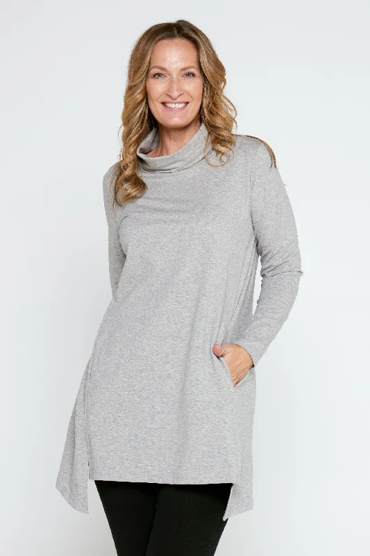 Joslin Cowl Tunic - Silver Marle