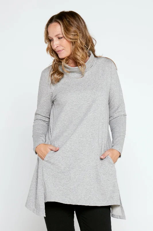 Joslin Cowl Tunic - Silver Marle