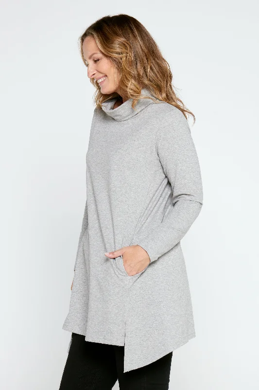 Joslin Cowl Tunic - Silver Marle