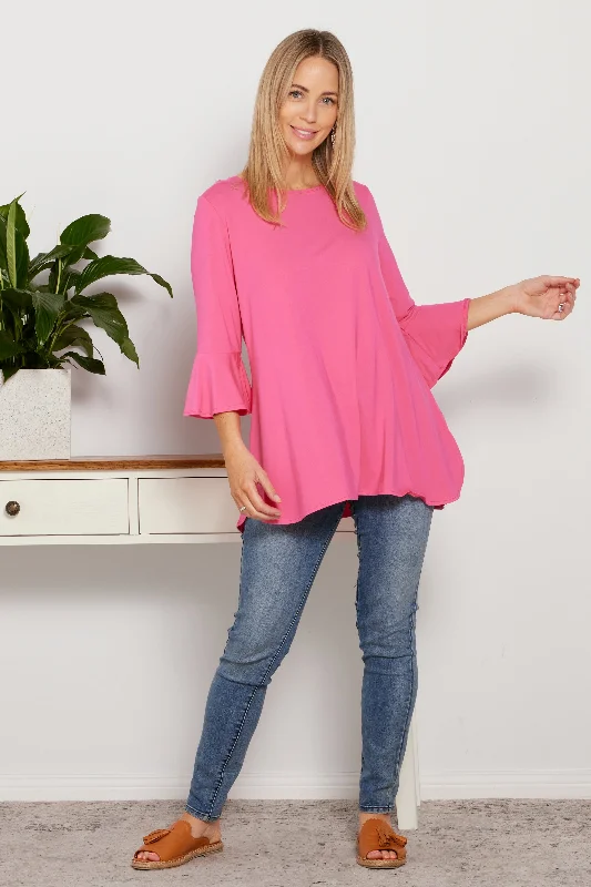 Lacey Bamboo Top - Hot Pink