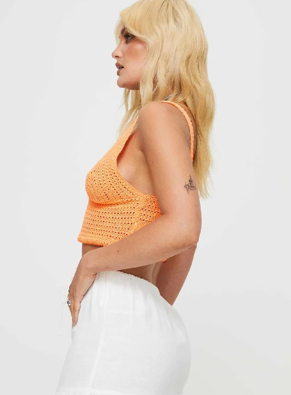 Polito Crochet Top Orange