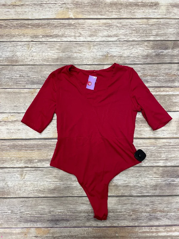 Red Bodysuit Shein, Size M