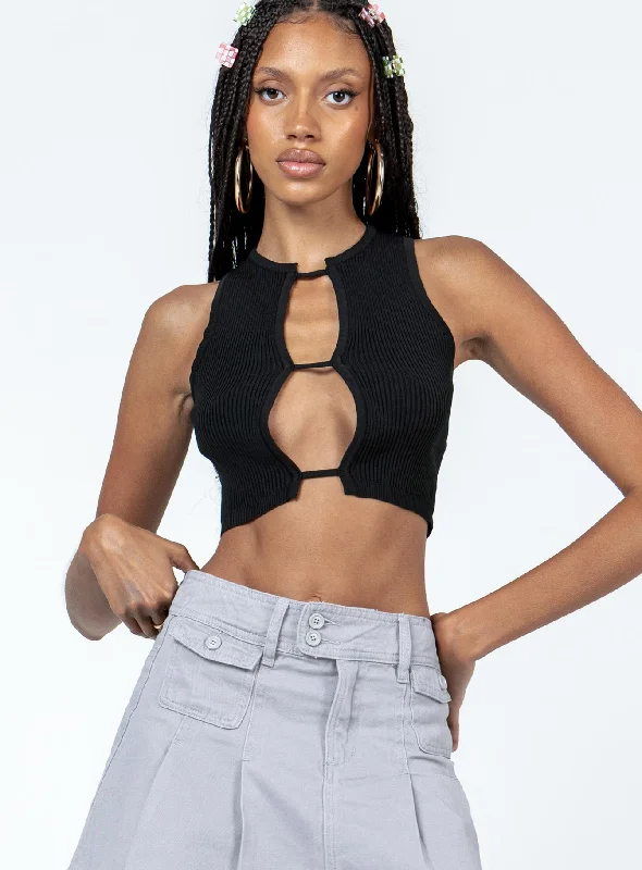 Resurgance Crop Top Black