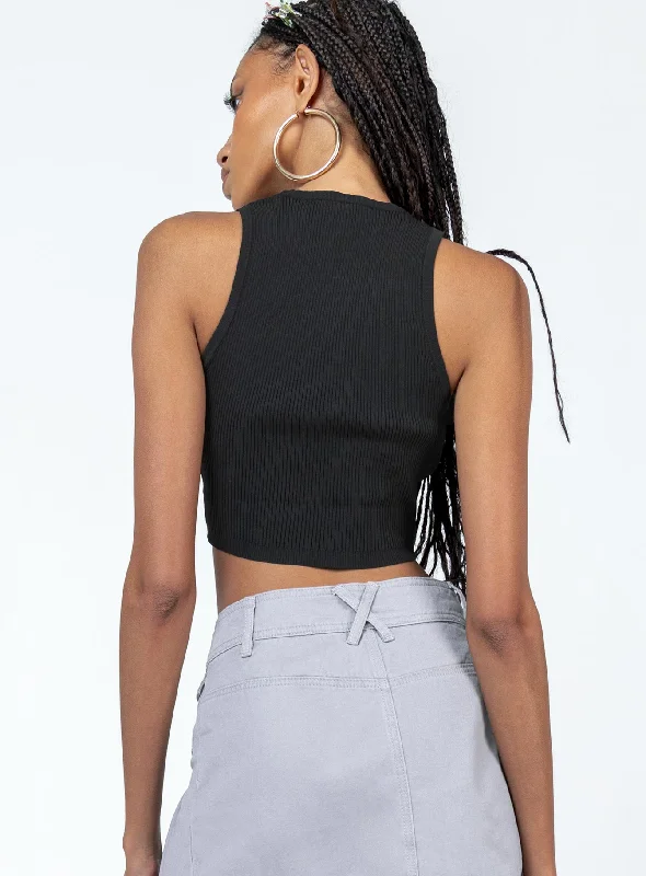 Resurgance Crop Top Black