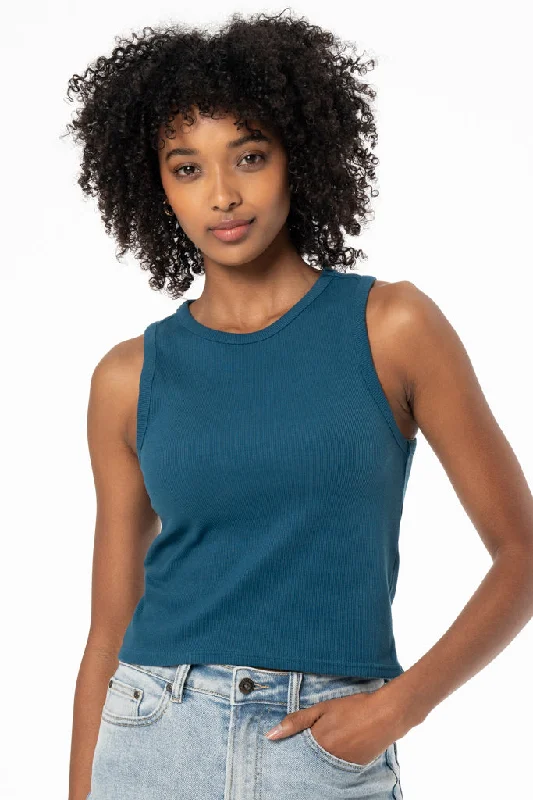 Ribbed Tank _ 141577 _ Teal