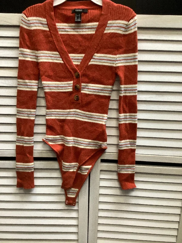 Striped Bodysuit Forever 21, Size L