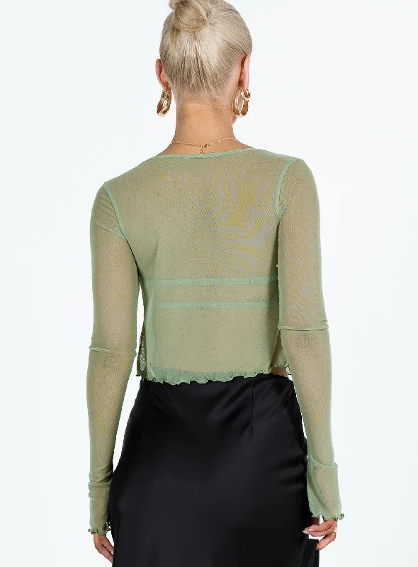 Tasia Long Sleeve Top Green