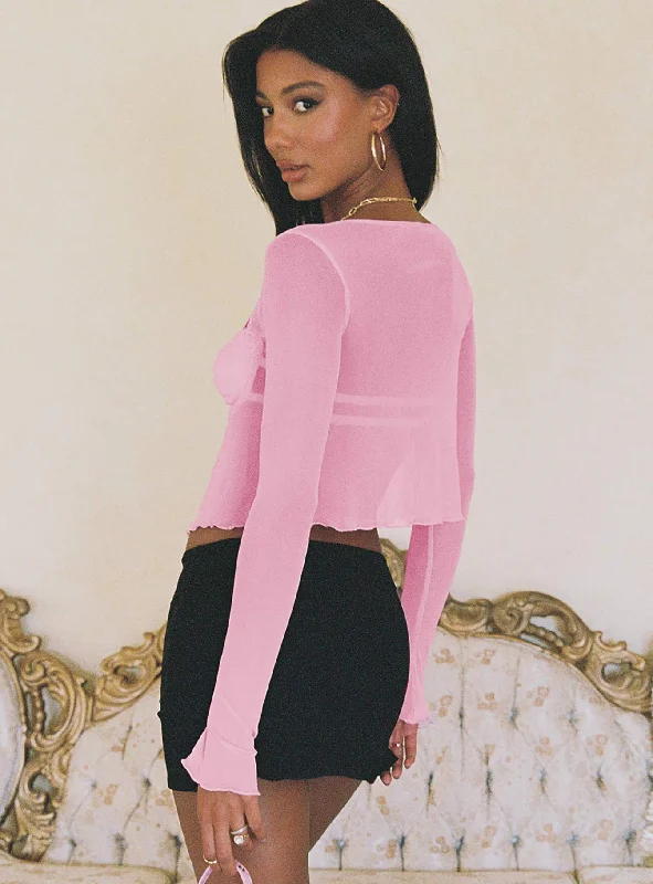 Tasia Long Sleeve Top Pink