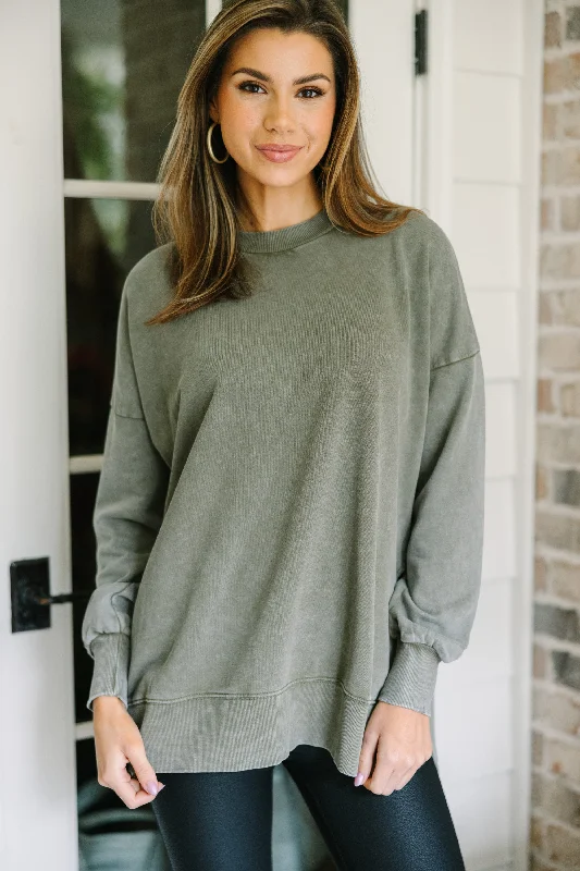 The Slouchy Olive Green Pullover