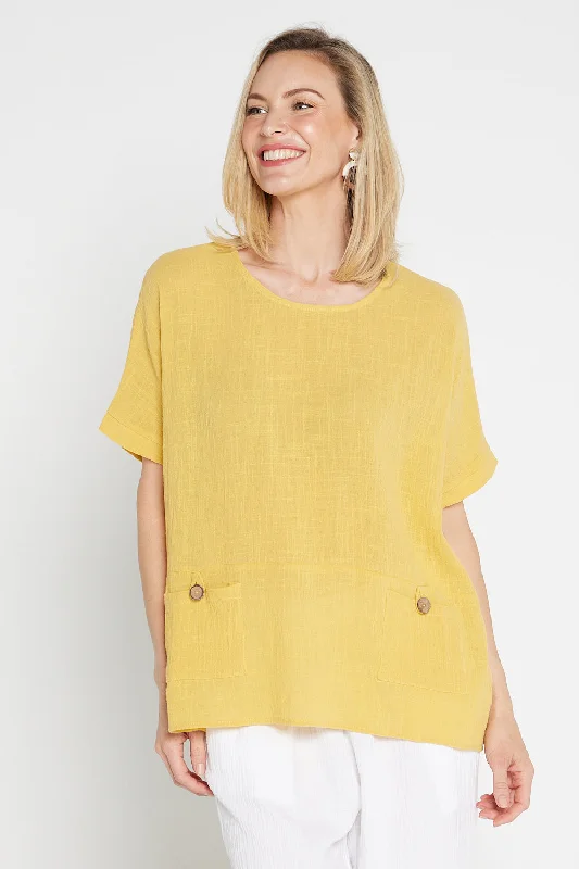 Wanda Cotton Top - Yellow