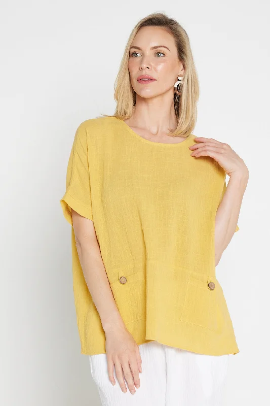 Wanda Cotton Top - Yellow