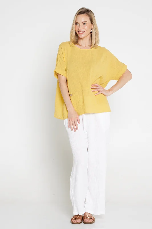 Wanda Cotton Top - Yellow