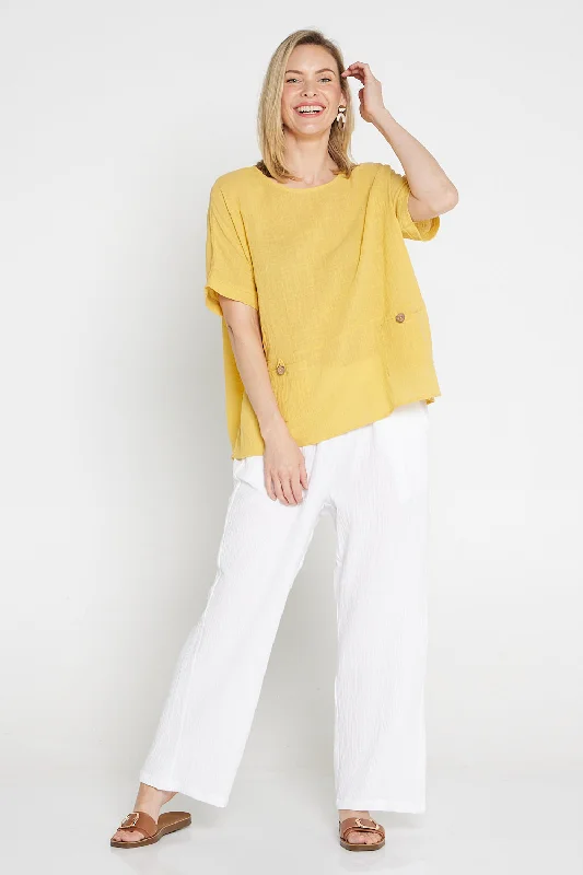 Wanda Cotton Top - Yellow