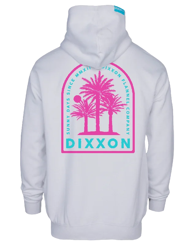 Women's Pink Sunny Days Zip Up - White