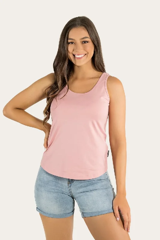 Carlisle Womens Relaxed Scoop Neck Tank - Rose